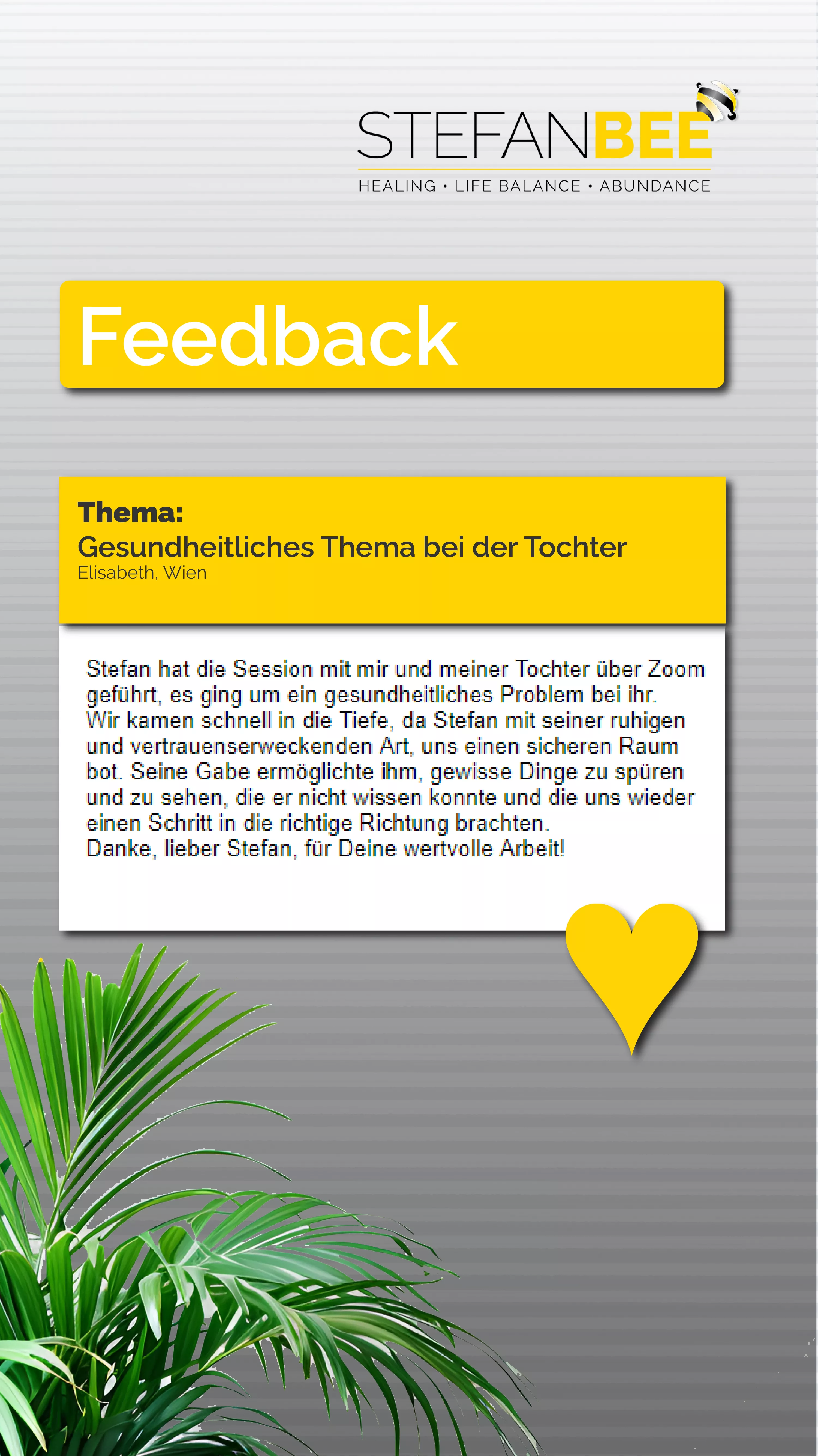 Feedback Elisabeth, Wien