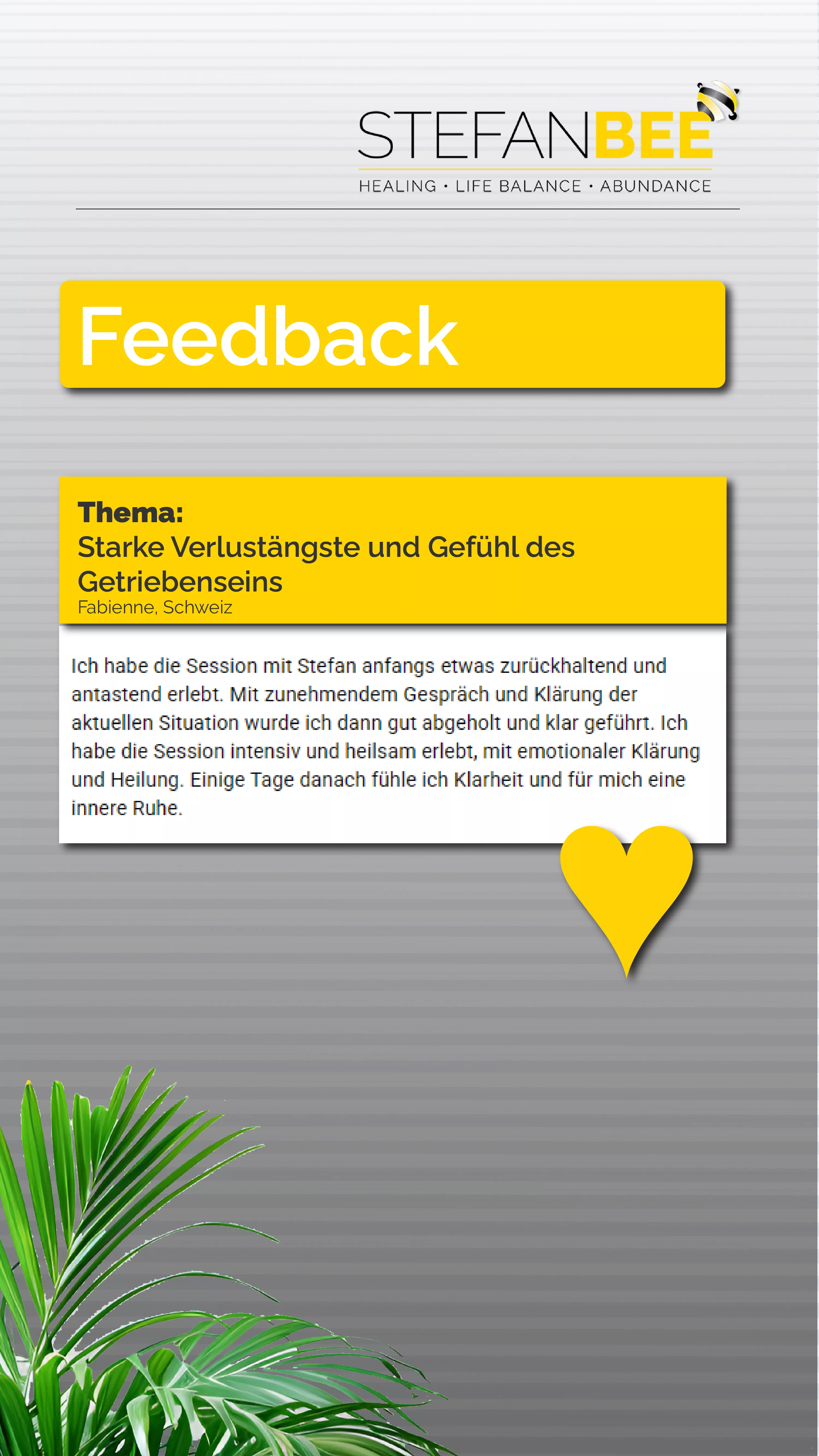 Feedback Fabienne, Schweiz