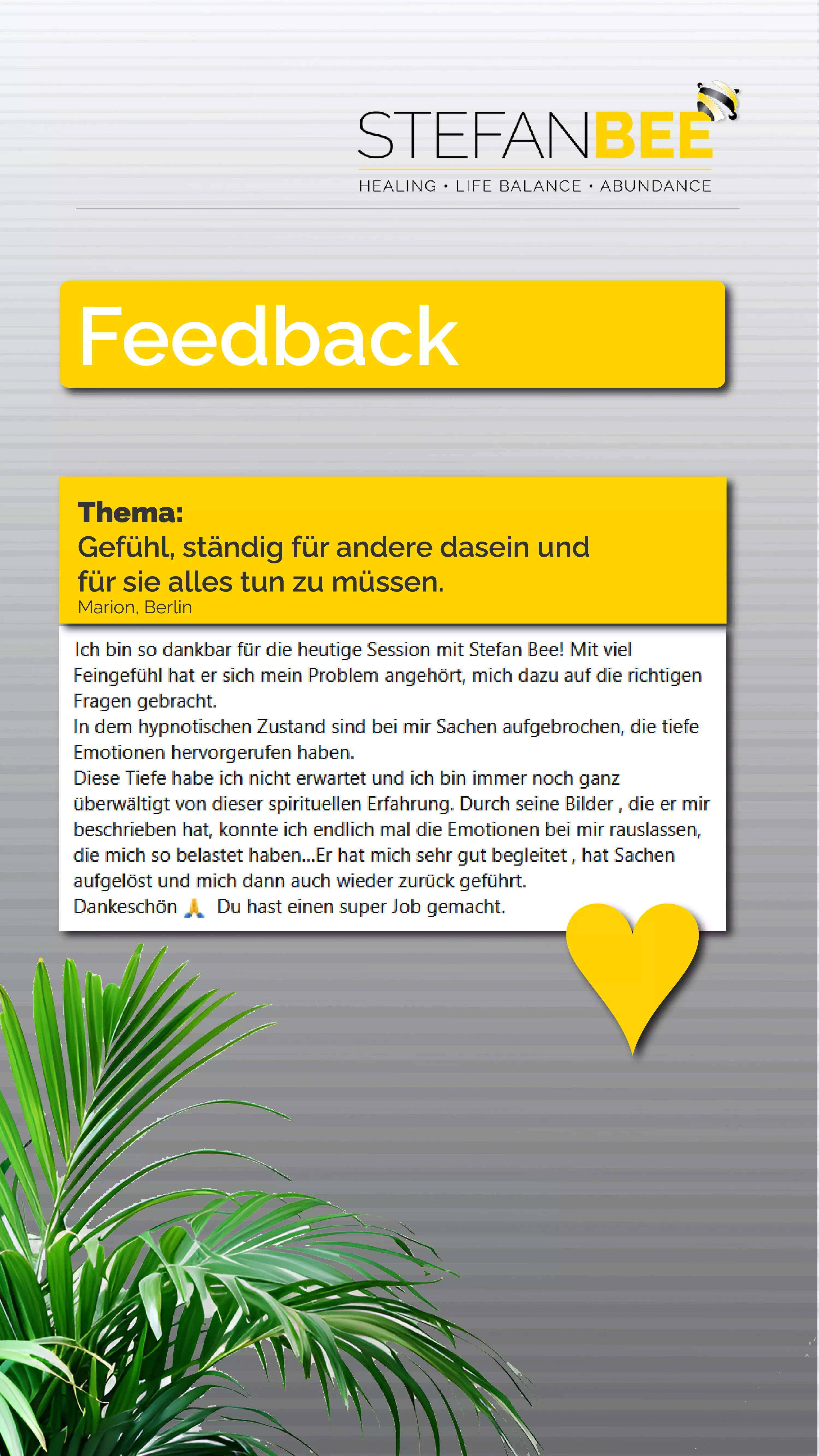 Feedback Marion, Berlin